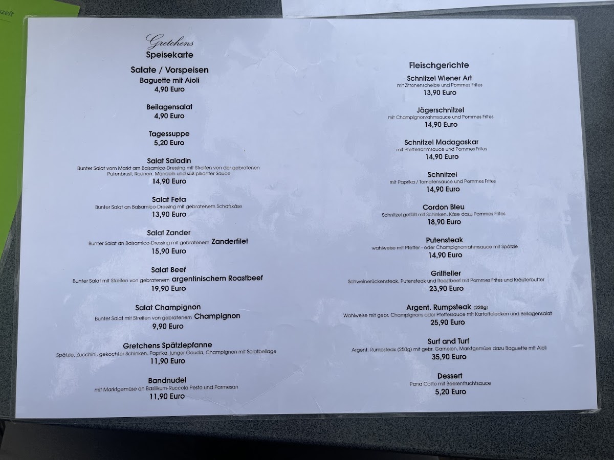 Menu Gretchens Restaurant Koblenz Altstadt - Koblenz-3